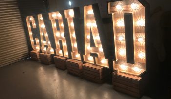 Light - Up -Letters - Wales - Rustic - Cariad - Letters